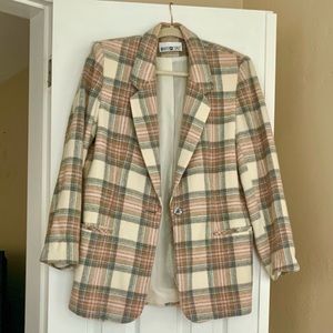 Vintage 90s Plaid Blazer